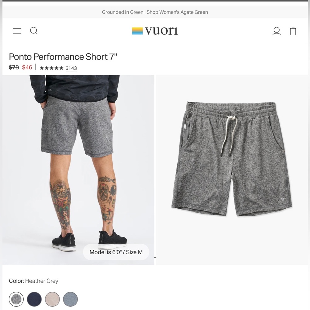 Vuori Men’s Ponto 7in Short - Picture 5 of 9
